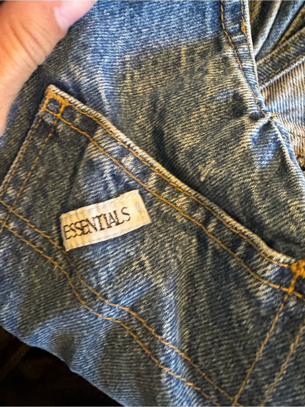 Vintage Essentials Denim Overalls Women’s Blue Baggy Straight Carpenter (710) - Picture 4 of 11